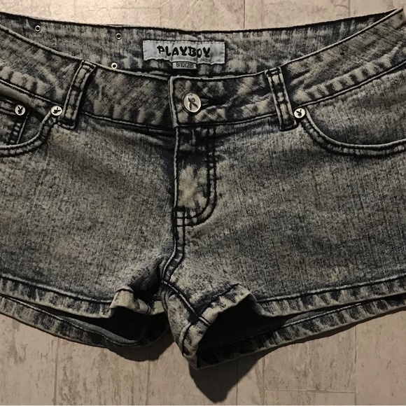 PLAYBOY Pants - Playboy ladies denim shorts stone washed, size 9/10 28,